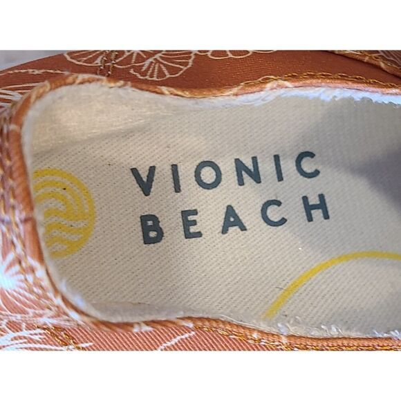 Vionic Pismo Lace-Up Shoes, Starfish Coral Print White Rubber Sole Beachy | 7 - Picture 11 of 12